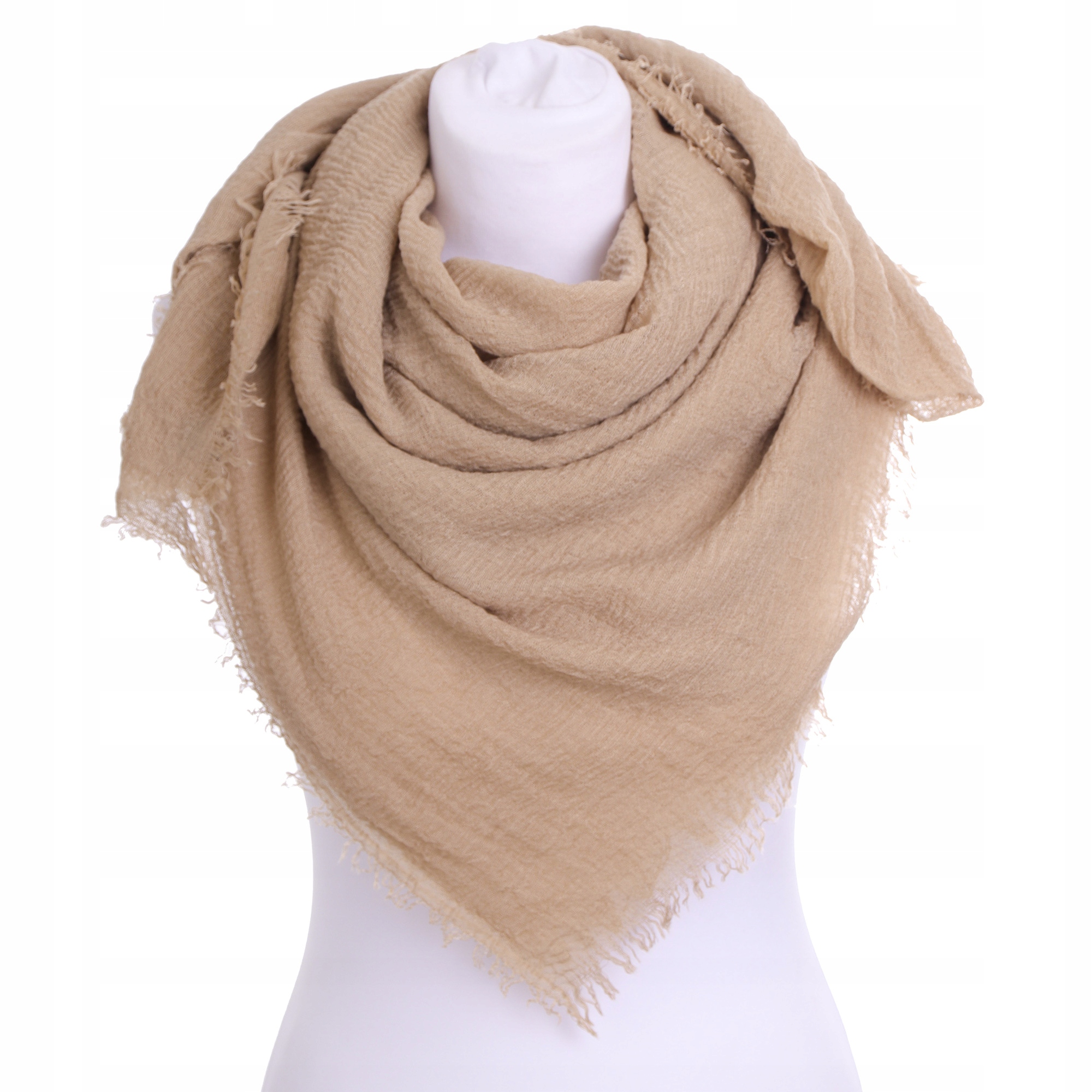 Szal damski apaszka chusta beżowy Marka Moramo