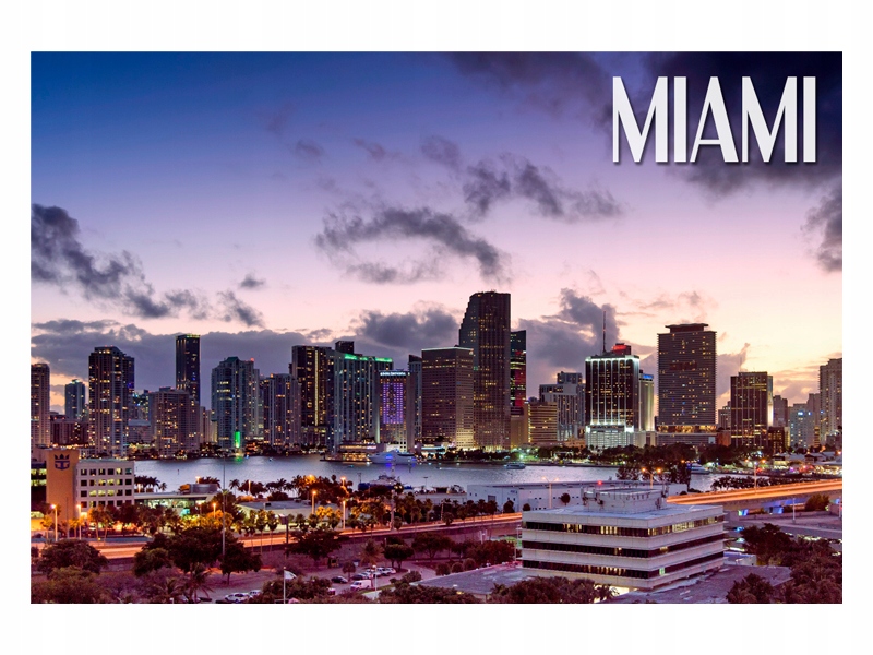 

Usa Miami Miasto Floryda Magnes na lodówkę