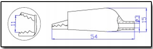 Krokodyl krokodylek 54mm | czarny Marka Amass