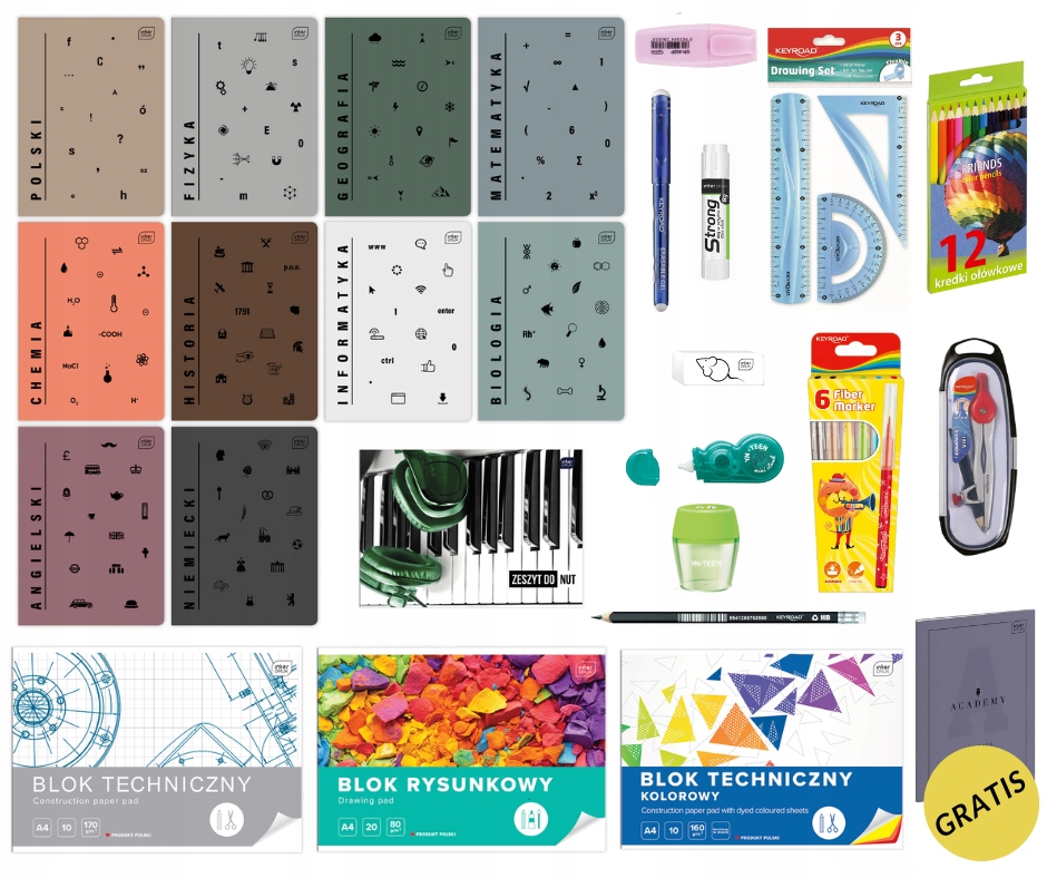 WYPRAWKA SZKOLNA zestaw do szkoły DLA KLAS 4-8 Interdruk + GRATIS