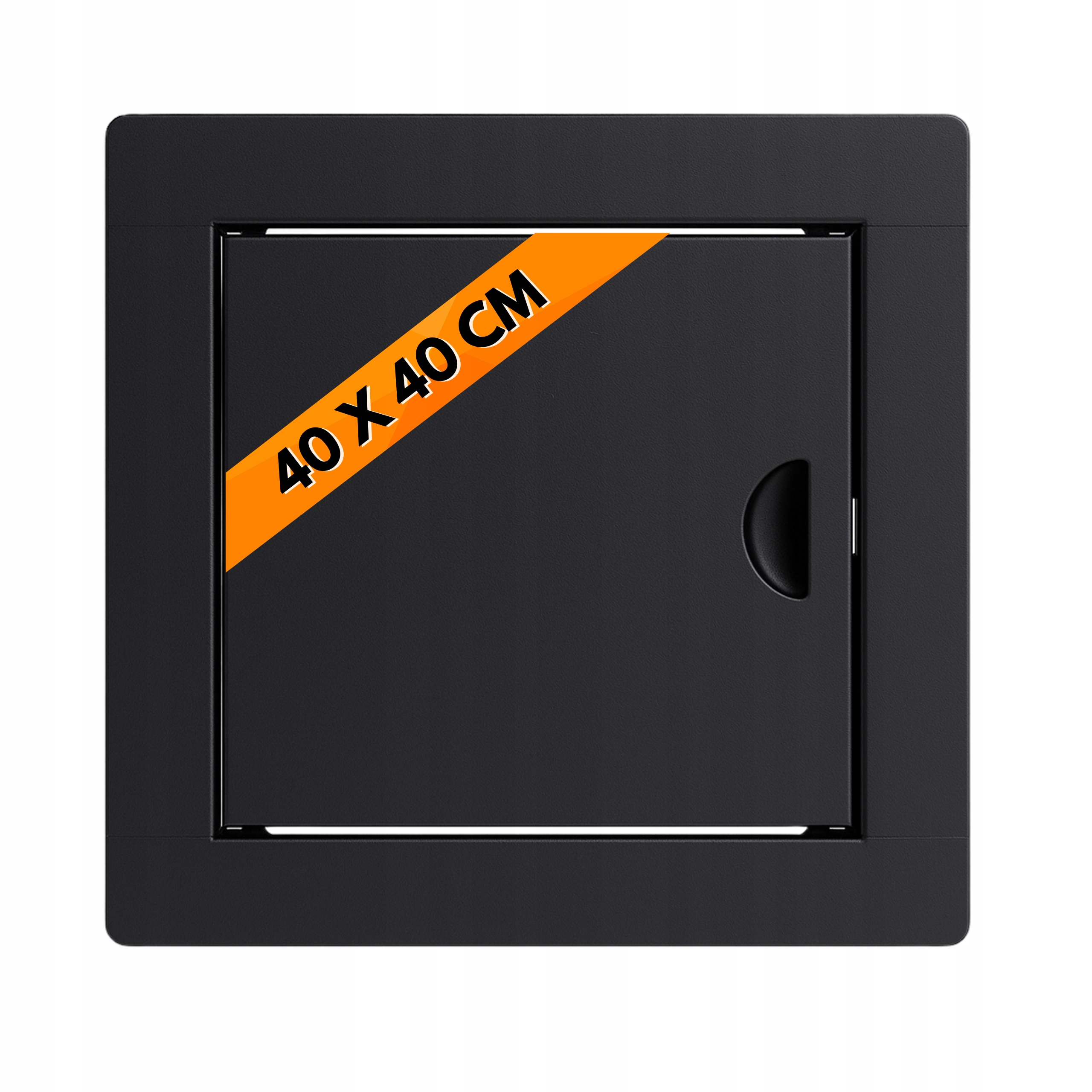 Revizní dvířka kovová černá na zámek Revizní klapka 40x40 cm