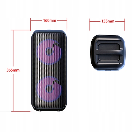 Głośnik Bluetooth AD 1903 z radiem i karaoke – mocny dźwięk i zabawa!