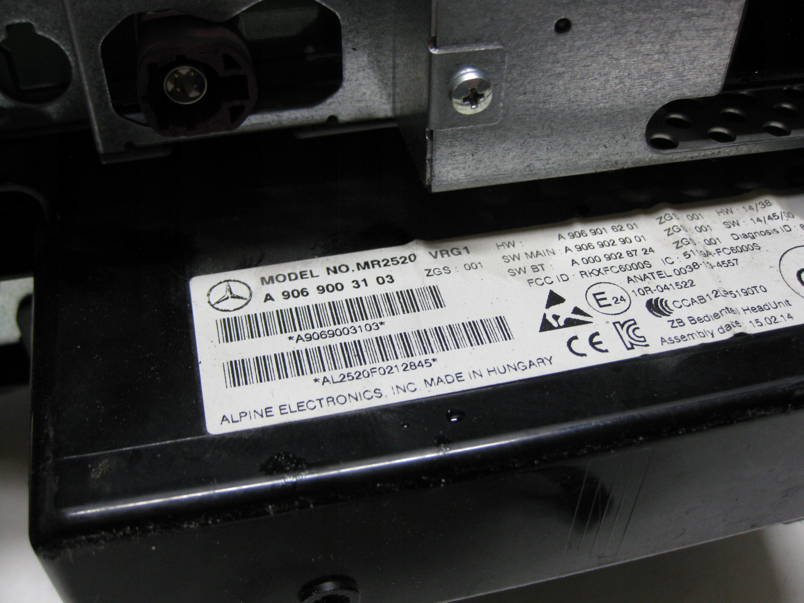 MERCEDES SPRINTER W906 Radio A9069003130