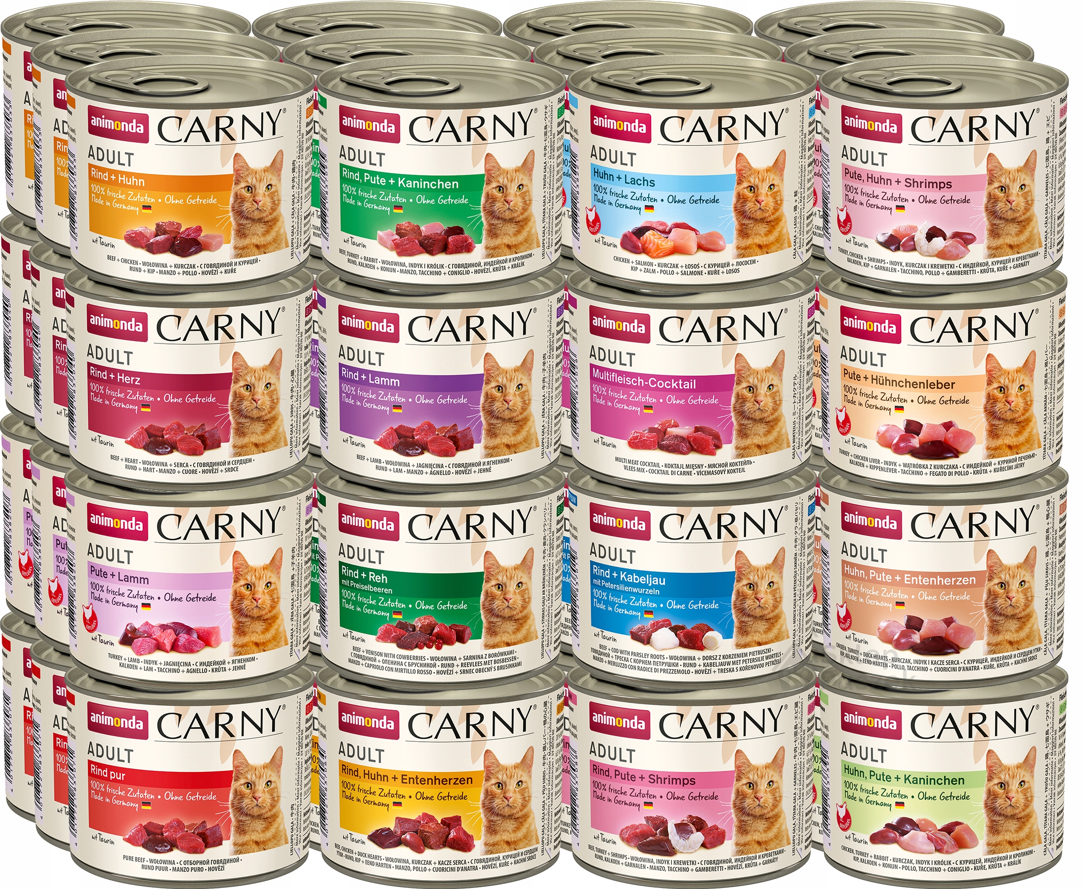 Levně Animonda Kočka Carny Adult MIX podst. příchutí plechovka Set 48x200g