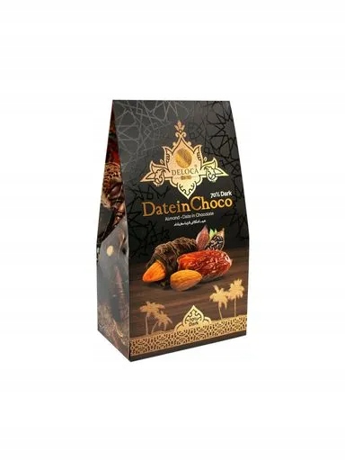 3 x Datle plněné mandlemi v tmavé čokoládě 250 g Deloca