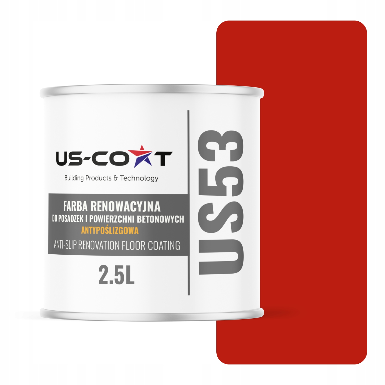 Renovačná Farba Na Podlahy Protišmyková Uv Červená Ral 3020 2,5 L