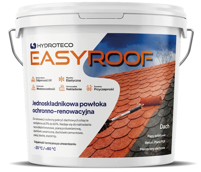 Tekutá strešná fólia Hydroteco Easyroof na ručné nanášanie, vedro 15 kg