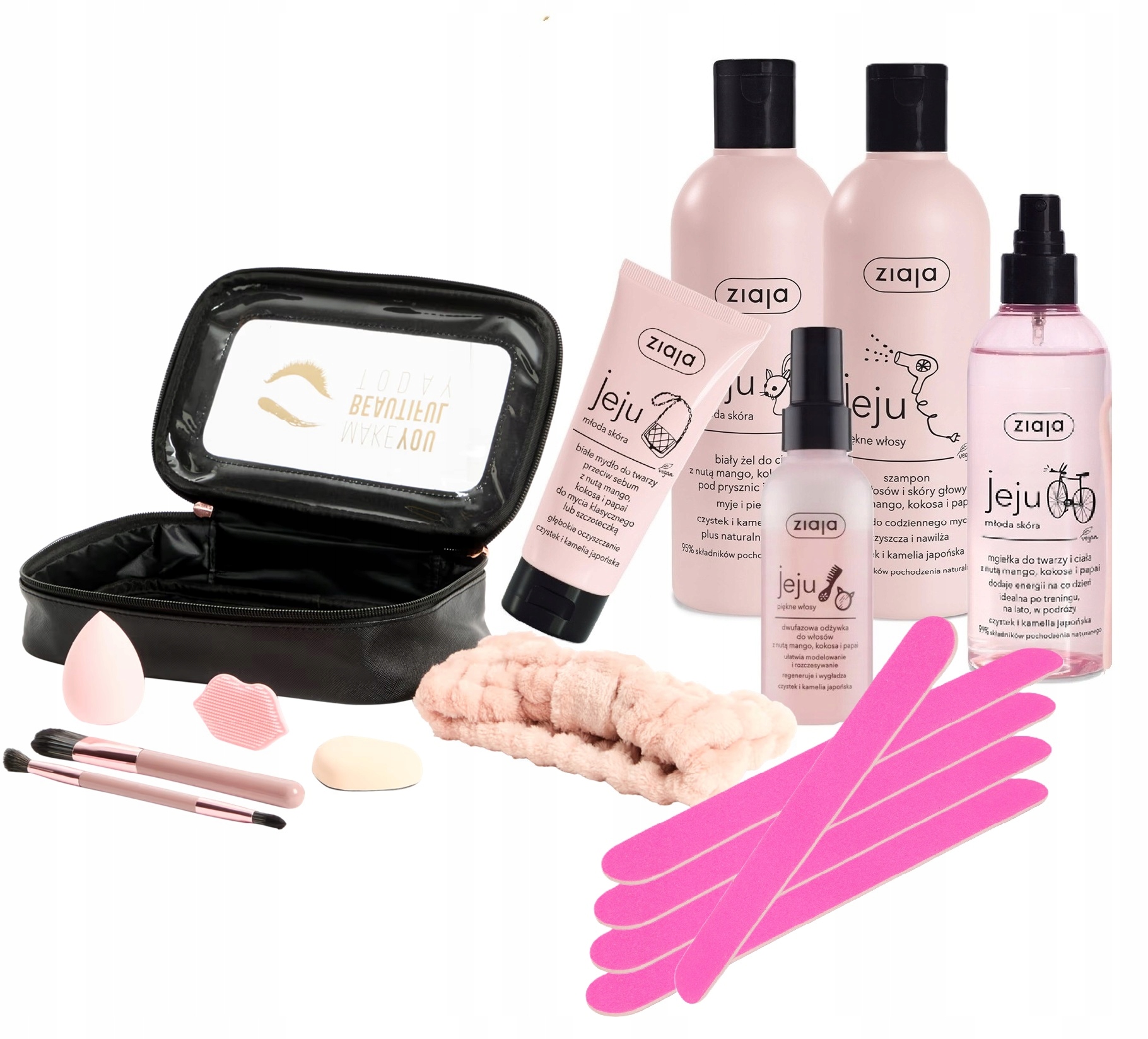 Jeju Różowy Zestaw Kosmetyków 17W1