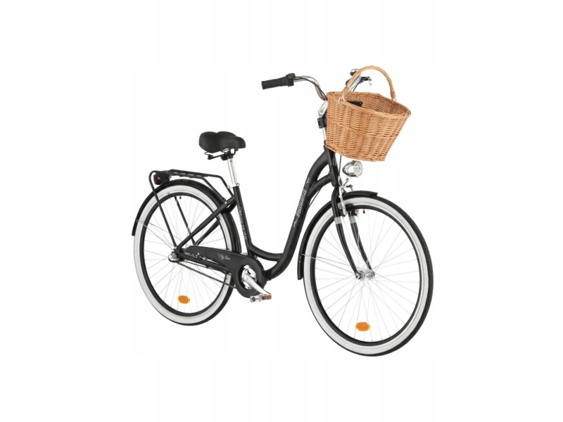 Rower miejski Indiana Moena A3B 28'' damski Czarny rama 17''+ Koszyk Vögel