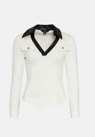 Karen Millen Bluzka Damska Z Kołnierzem 42 1YŁD
