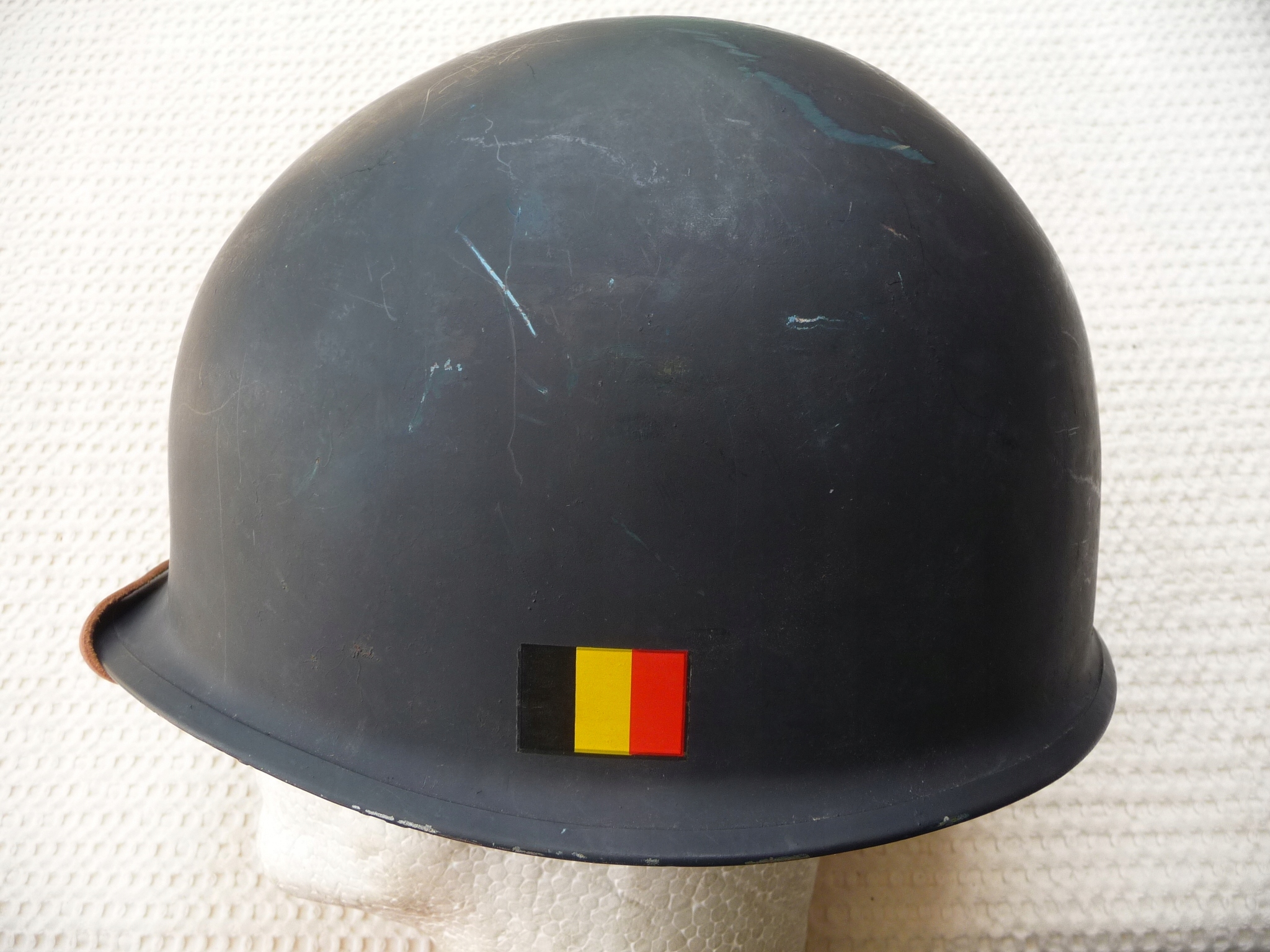 HEŁM WOJSKOWY STALOWY STAHLHELM M51 M1 DZWON LINER BELGIA