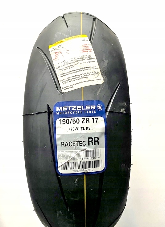 190 / 50ZR17 METZELER RACETEC RR K3 сзади спорт