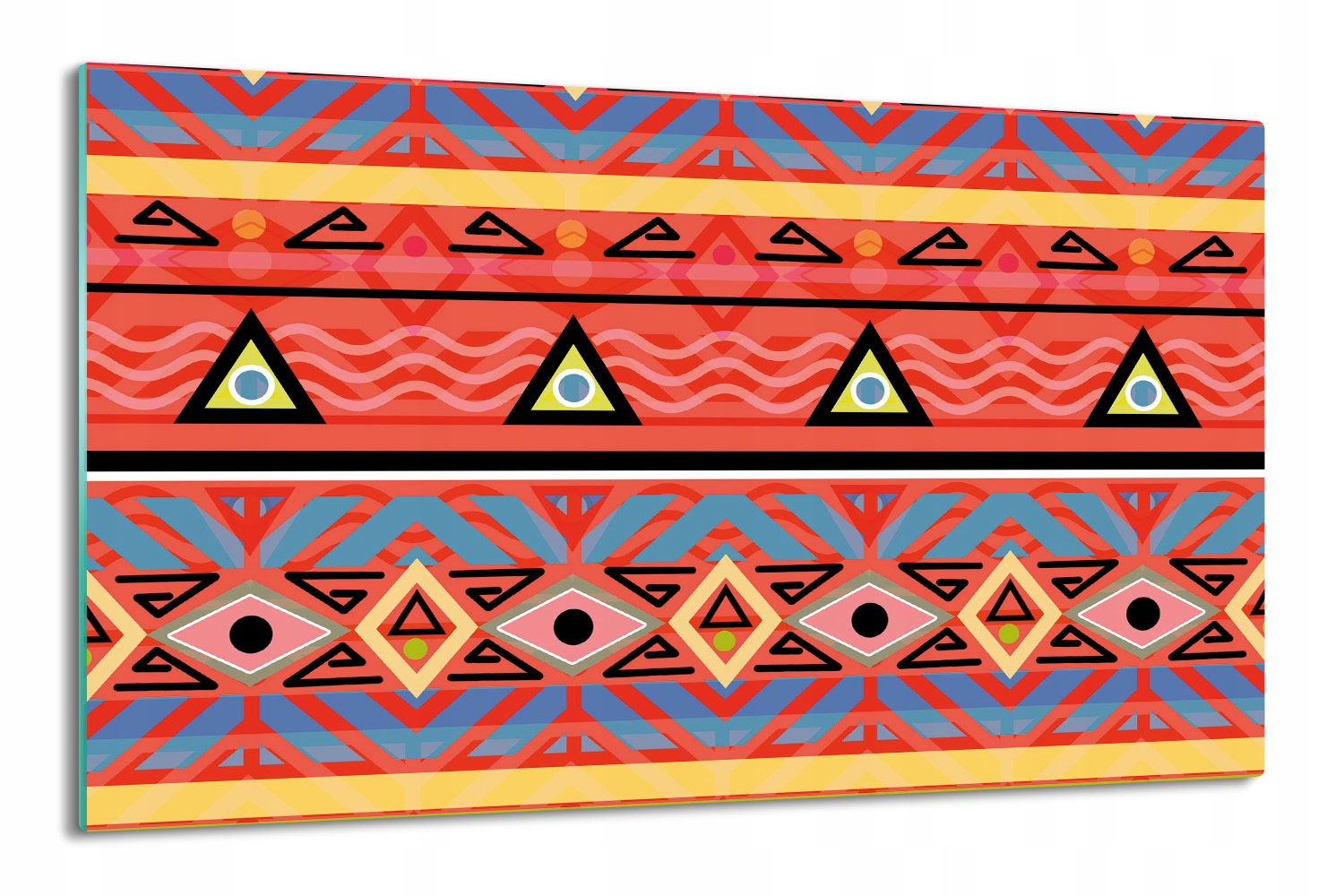 Krytka splashback 80x52 skleněná Etnický vzor folk