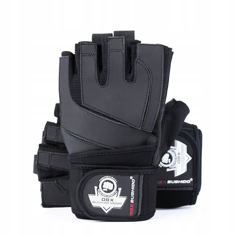 Rękawiczki na Siłownię BUSHIDO WG-163 Czarne roz. M