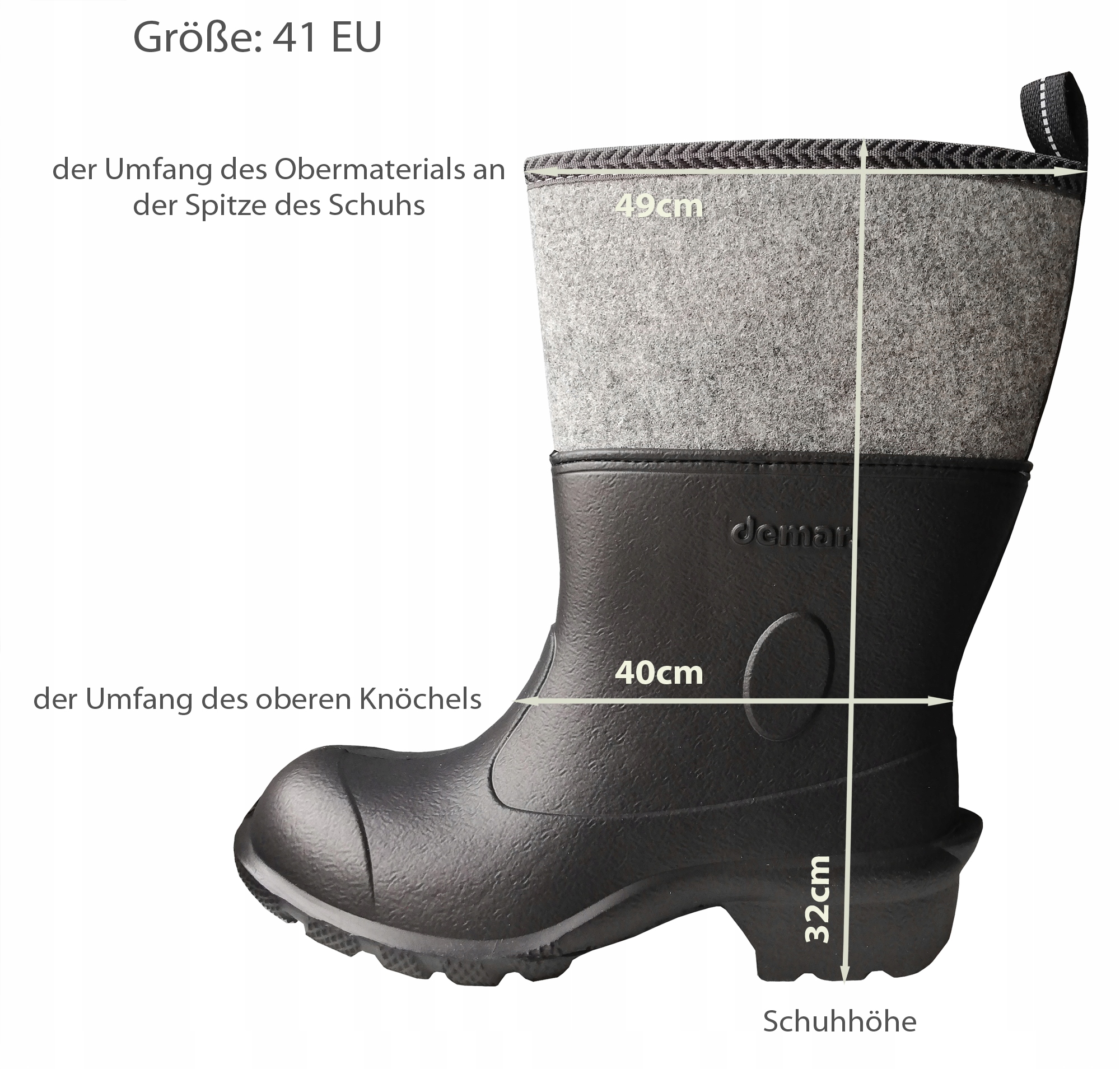 DEMAR GUMOFILCE LEKKIE KALOSZE PIANKA EVA FILC 41 Marka Demar