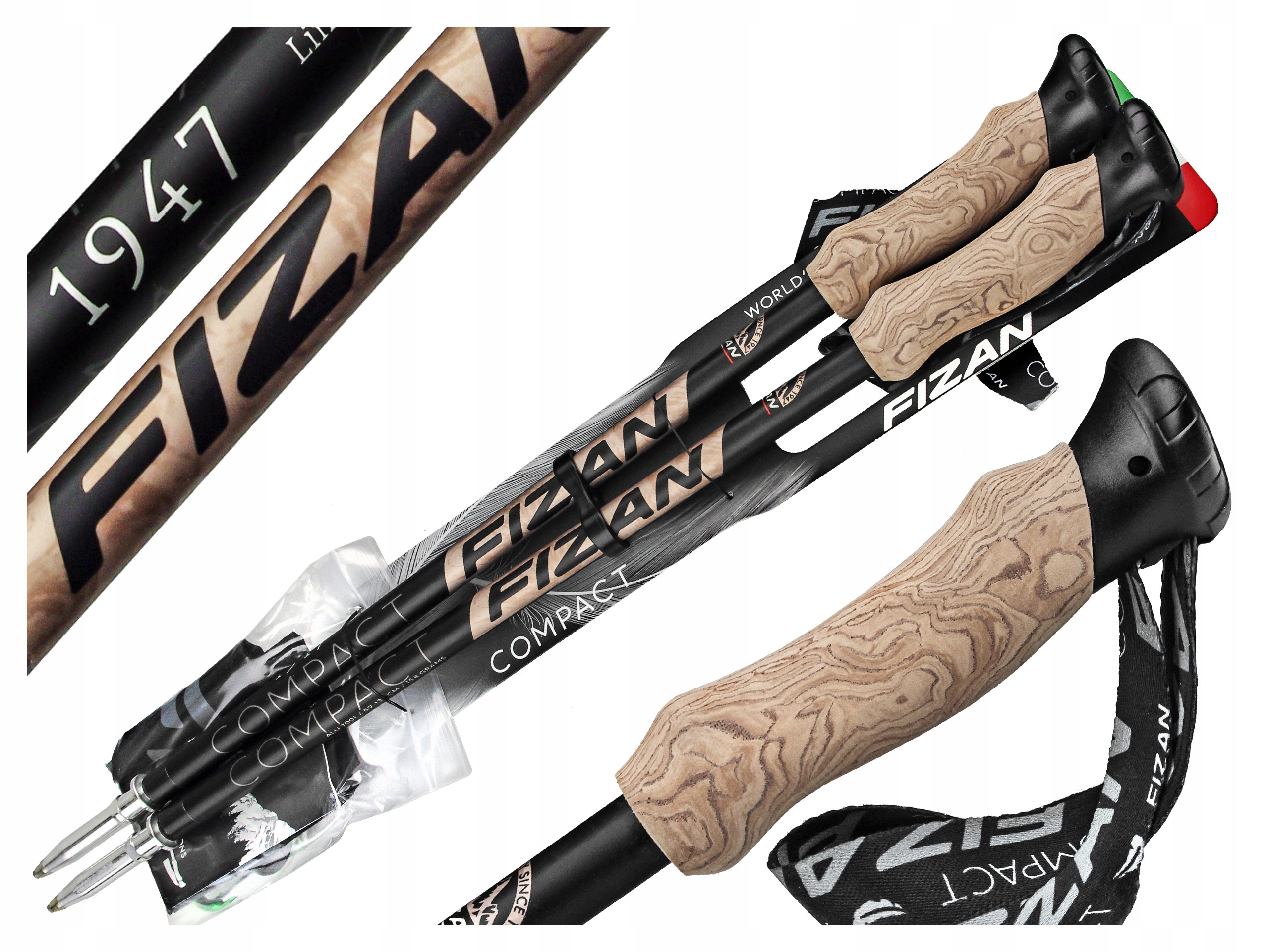 Kije Trekkingowe Fizan Compact 1947 Pokrowiec Najlżejsze W Góry