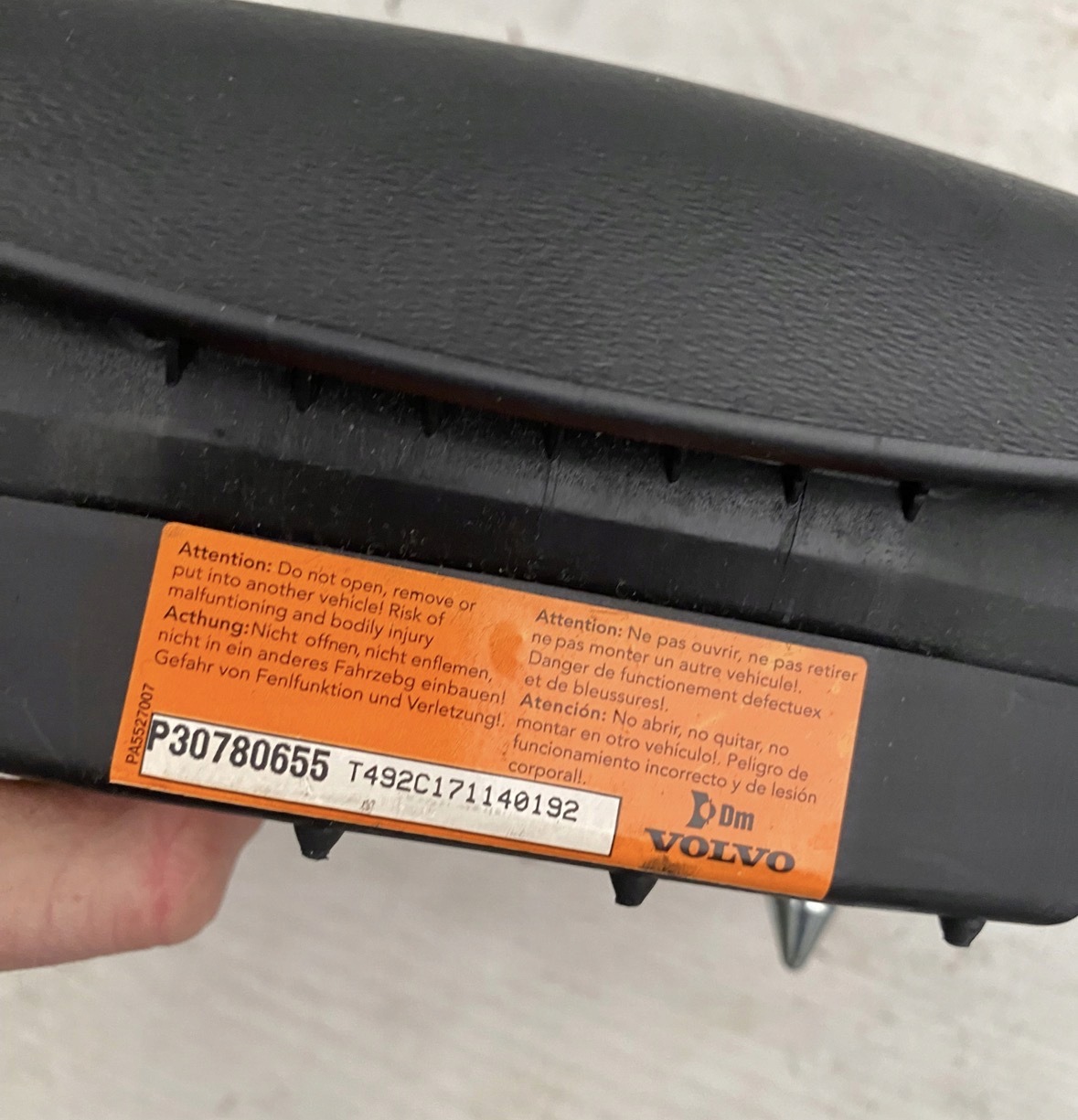 airbag airbag driver´s Volvo OE P30780655
