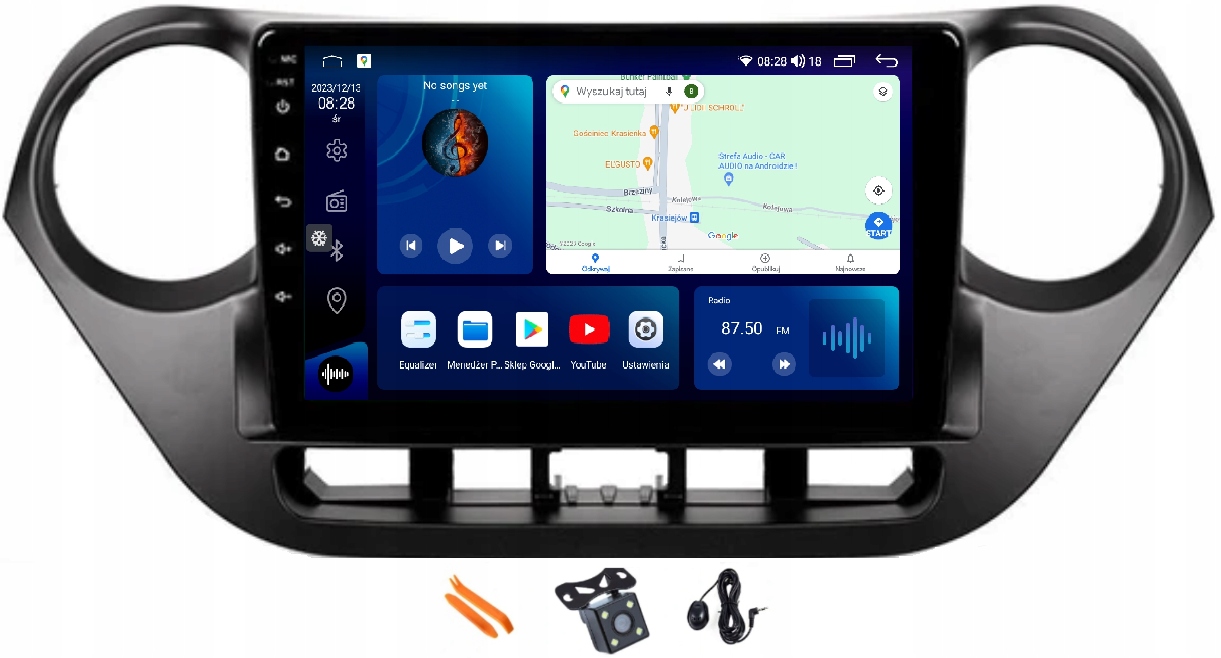 Radio Android Nawigacja XQ8120S Qled Carplay Lte Gps Hyundai I10 2 13-16