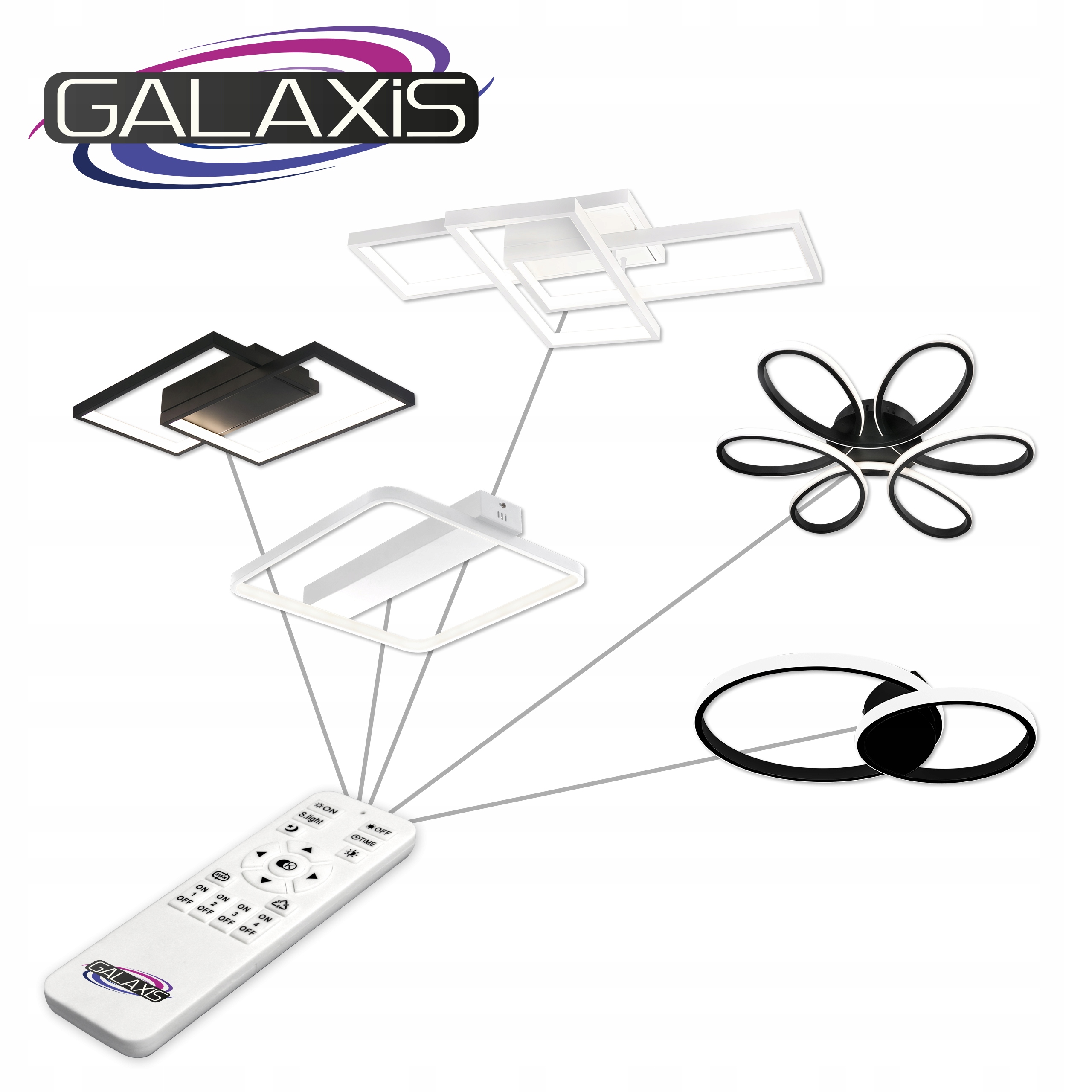 Lampa sufit 45W PLAFON MODERN żyrandol GALAXIS LED Rodzaj gwintu zintegrowane źródło LED