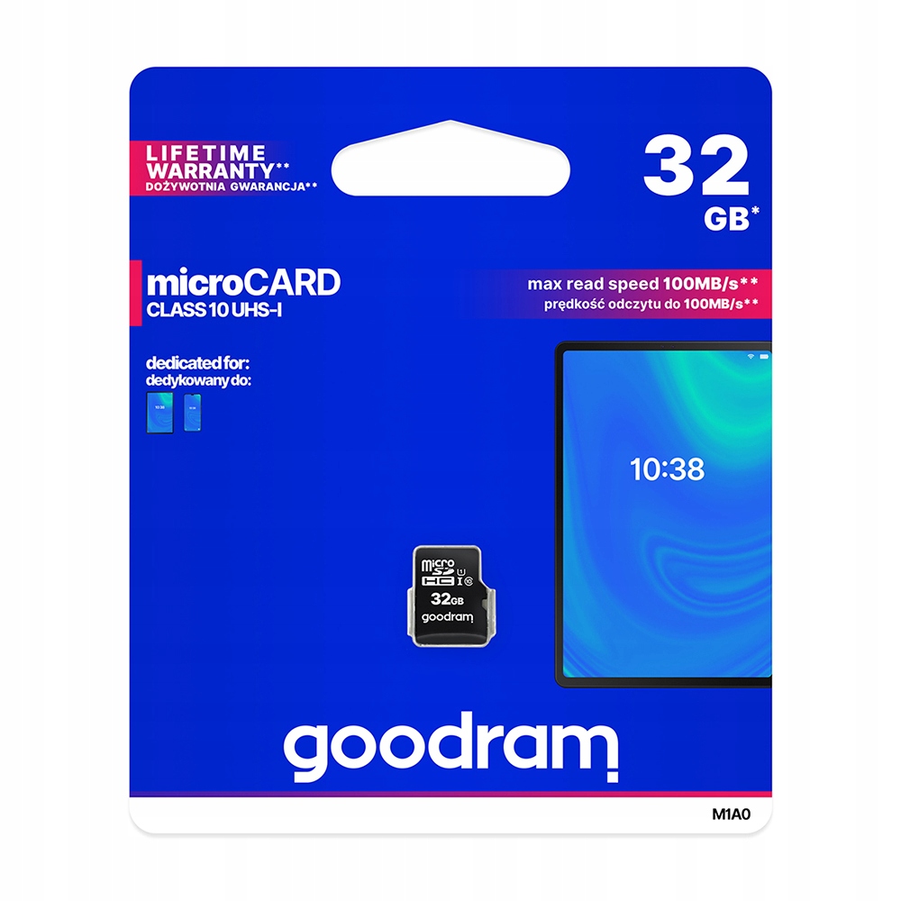 GoodRam KARTA PAMIĘCI 32GB microSDHC kl. 10 UHS-I EAN (GTIN) 5908267930199