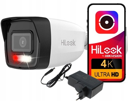 Kamera Ip 8MPx 4K Poe Smart Hybrid Light DETEKCIA2.0 IPCAM-B8-30DL Napájací adaptér