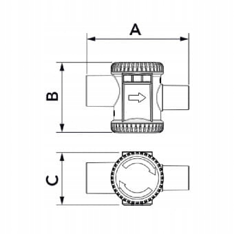 SYFON SUCHY 32 mm STOP POZIOMY KULOWY Z BLOKADĄ ZAPACHU DO SKROPLIN Marka Smart Clima