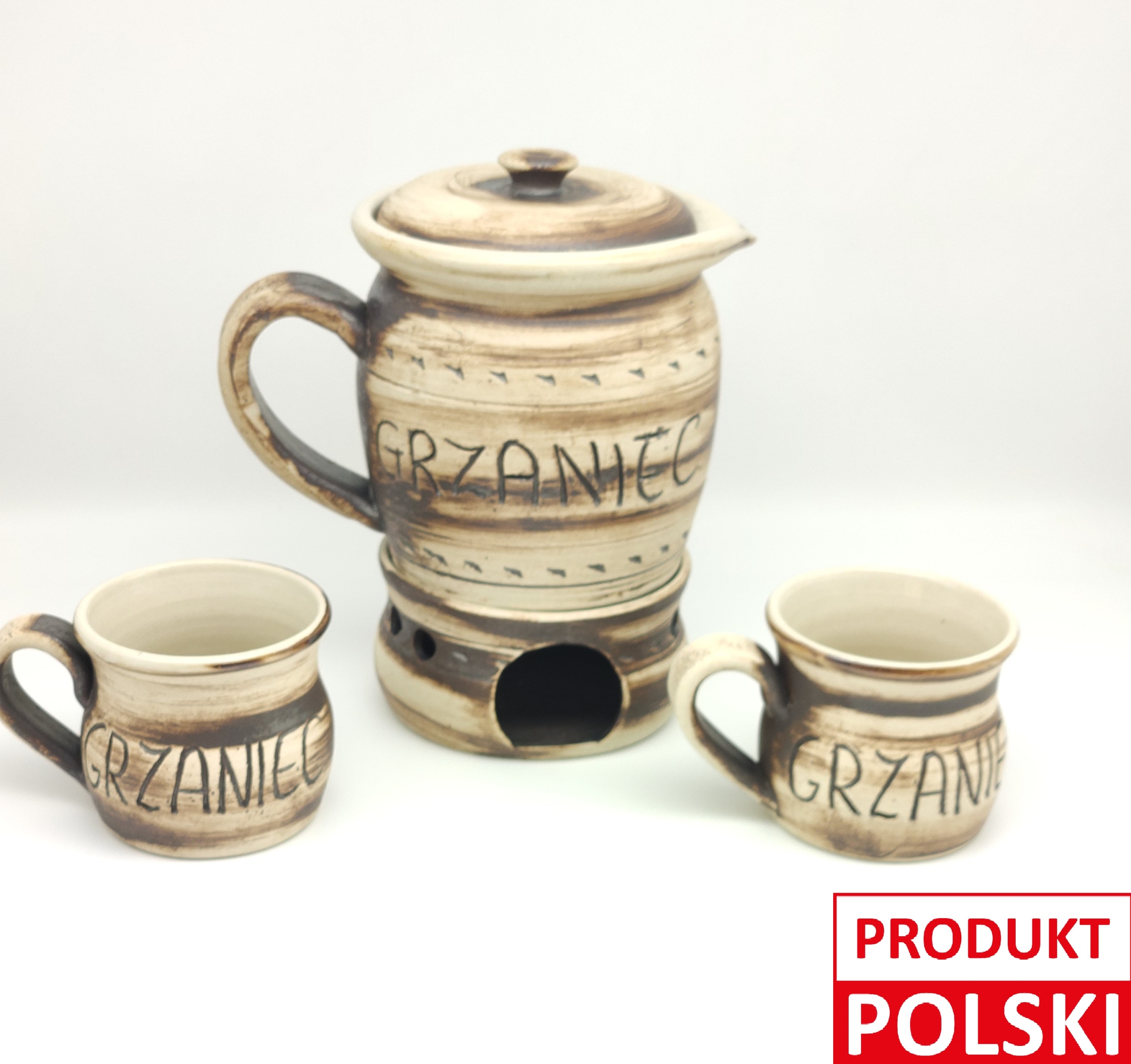 

zestaw do grzanego wina 2 osób kamionka rękodzieło