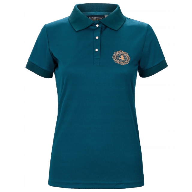 Equestrian Queen Koszulka polo Addison Xs niebies.