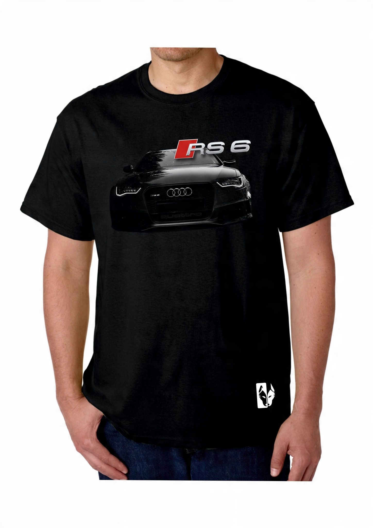 

Audi RS6 Męski T-shirt Koszulka Logo Quattro