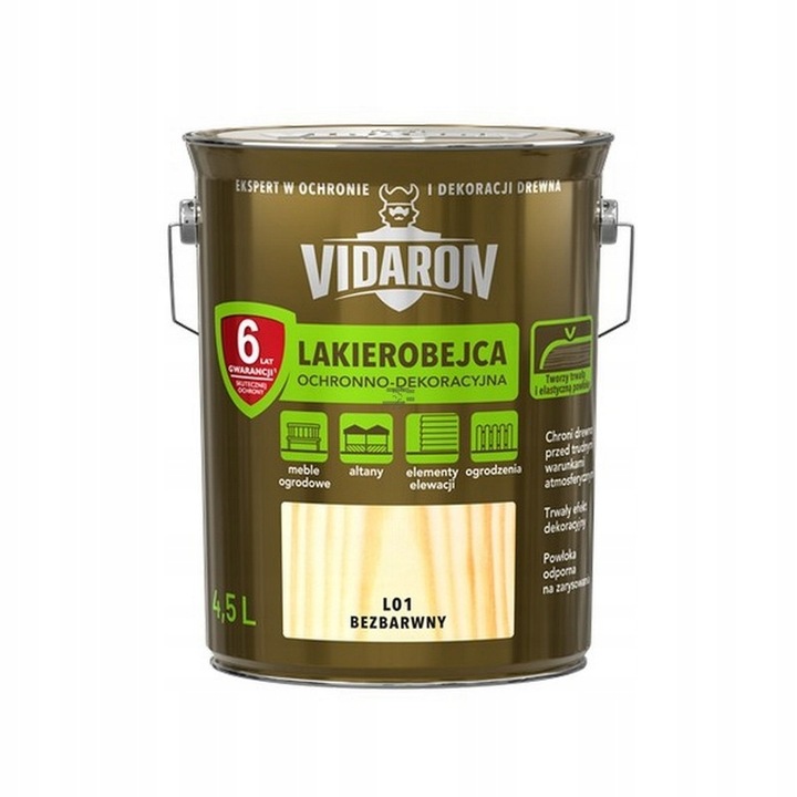Lakierobejca Vidaron 4.5 l Bezbarwny L01