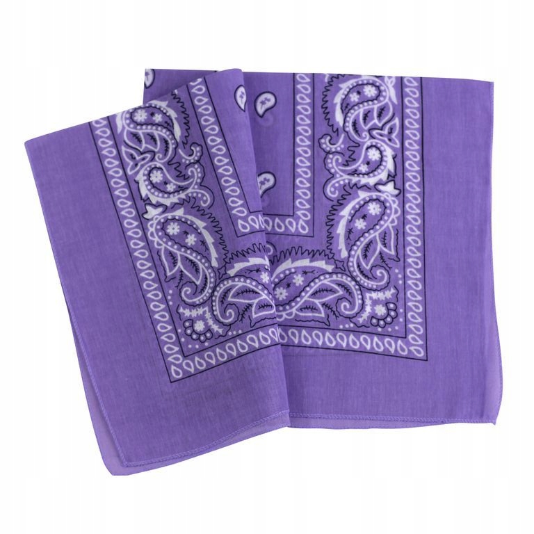 BANDAMKA BANDANA CHUSTKA APASZKA FIOLETOWA LAWENDOWA
