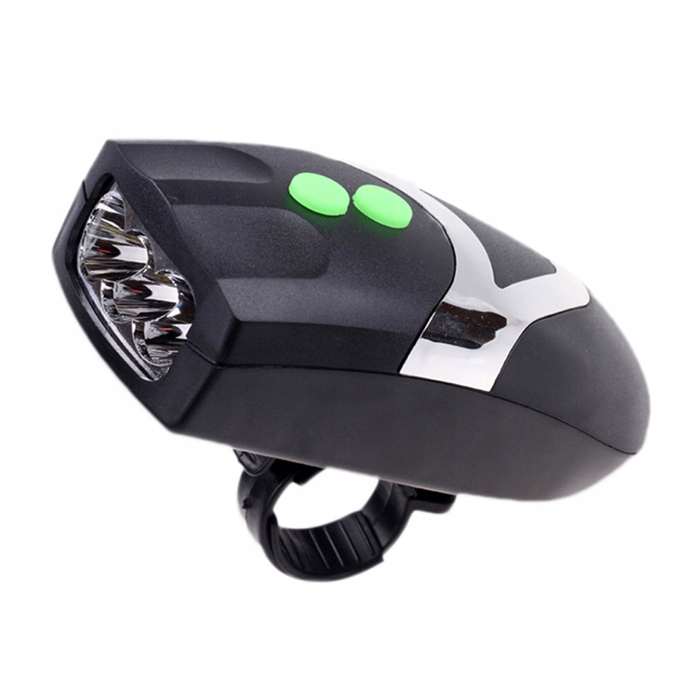 Lampa Rowerowa Przednia Led Z 3 Mocnymi Diodami I Dzwonkiem
