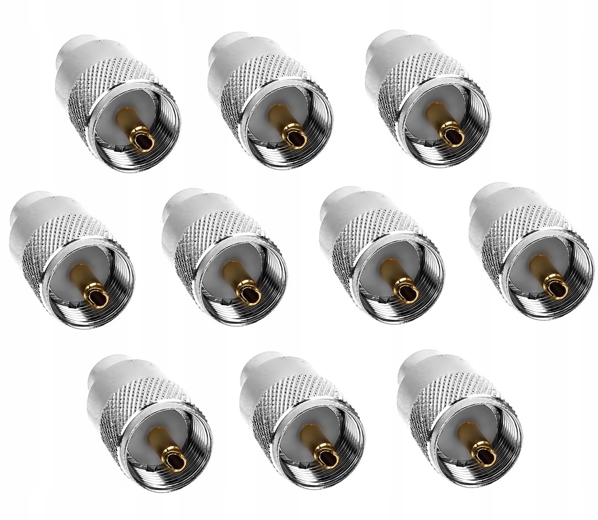 10x Wtyk UC-1 PL259/6 Długi Teflon RG58 RF-5 H-155
