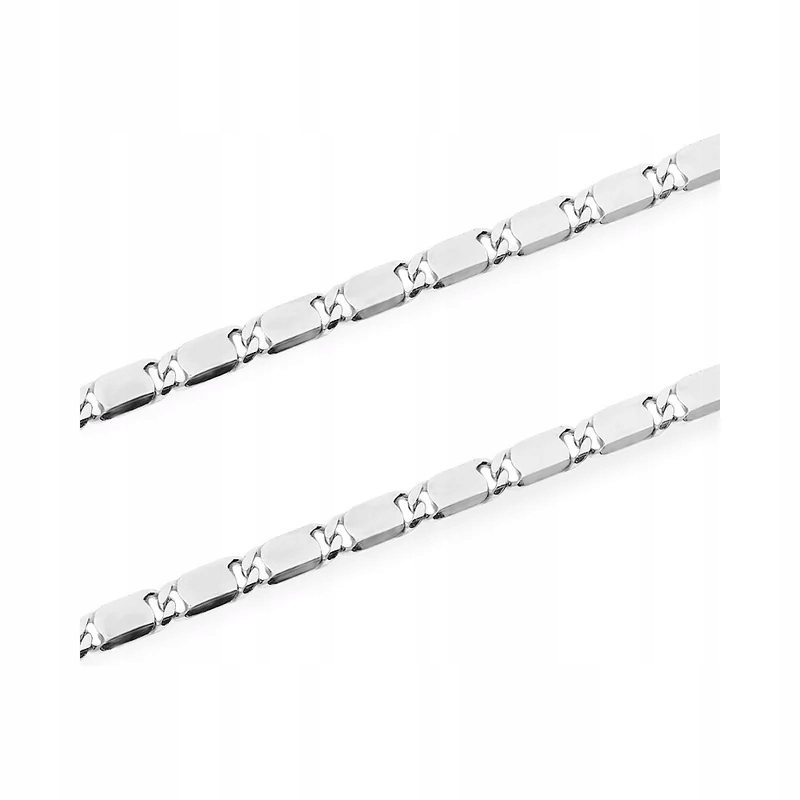 Stříbrný řetízek unisex s destičkami 5 mm stříbro ryzosti 925 rhodiovaný r50 cm