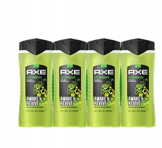 

Axe Anti Hangover żel pod prysznic 4x400 ml