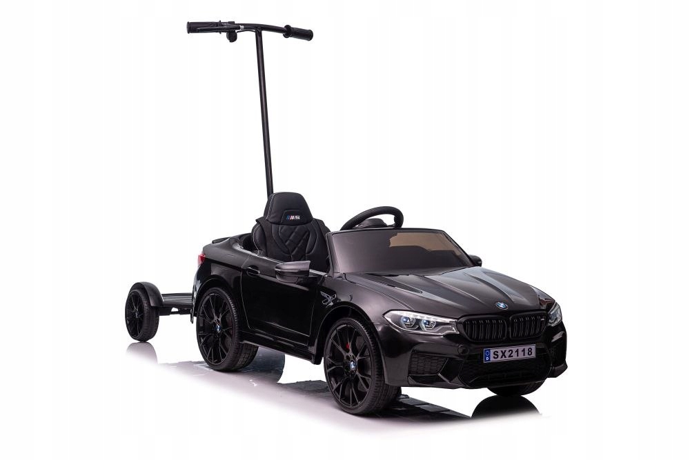Auto Na Akumulator Bmw M5 Z Platformą Dla Rodzica Czarne Lakierowane Lean C