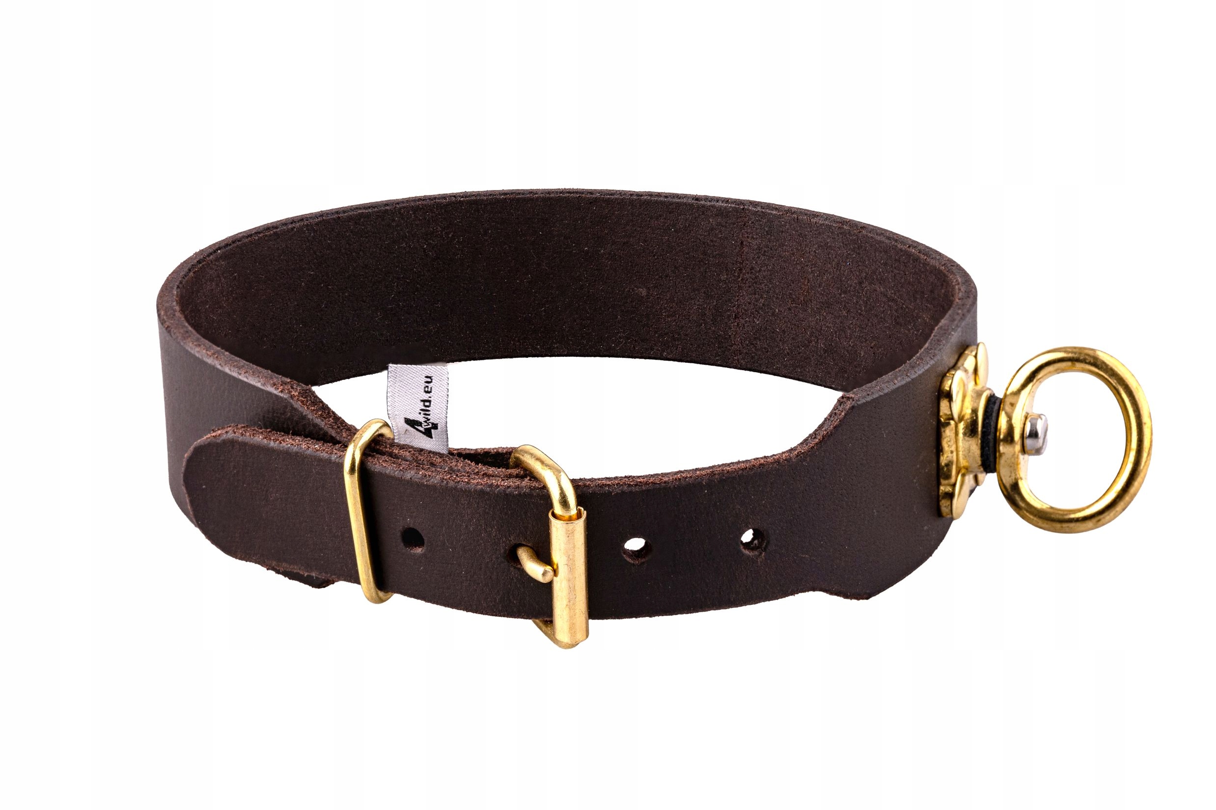 Levně Kožený tropický obojek 38 mm 38-44 cm, ručně vyrobený z Polska