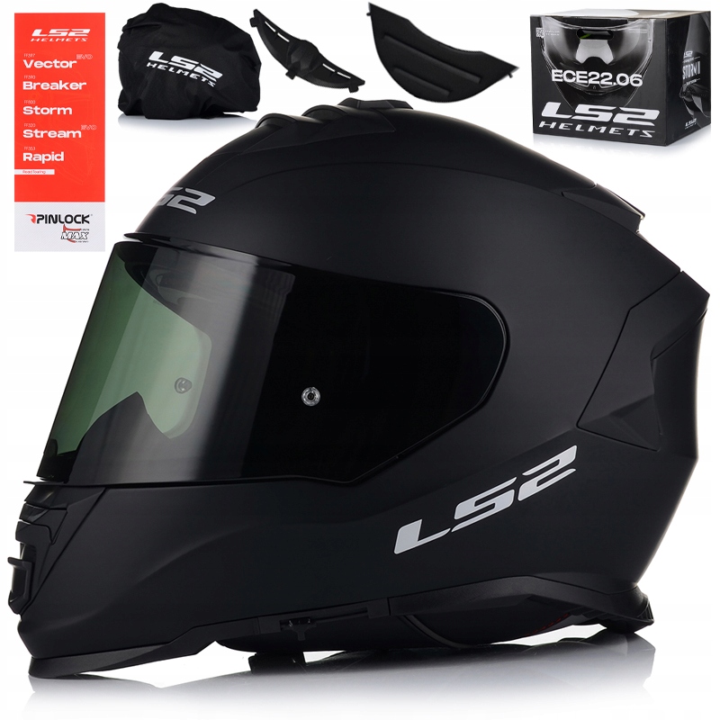 Motocyklová Prilba LS2 FF800 Storm II Čierna Mat Tónované Sklo