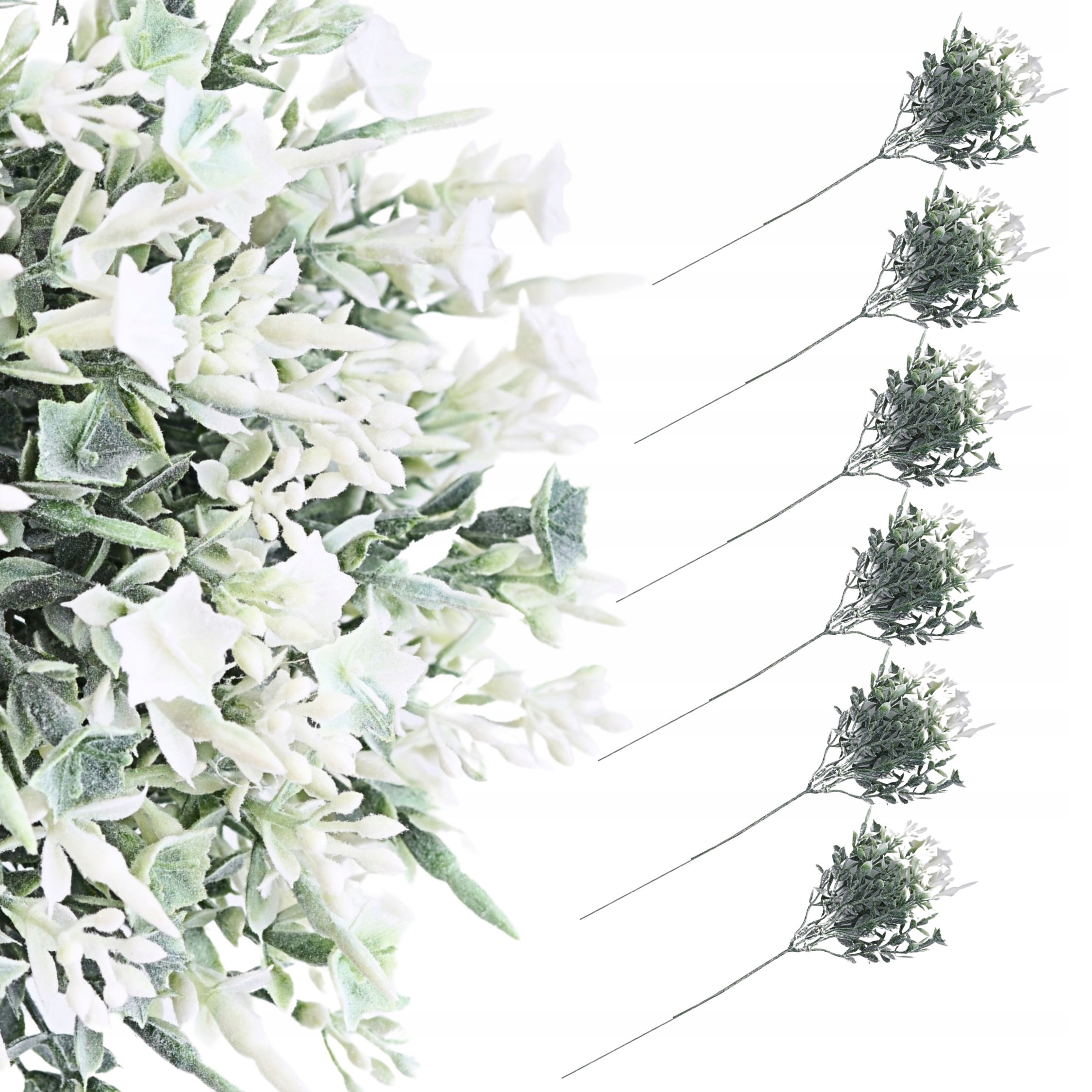 LAWENDA KPL.6SZT. SZTUCZNA GAŁĄZKA OZDOBNA PIK 27CM DODATEK FLORYSTYCZNY