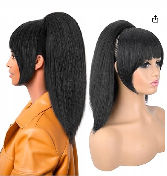 Prodloužení poníka s hřívou pro ženy Syntetické Yaki 50 cm, 17 cm