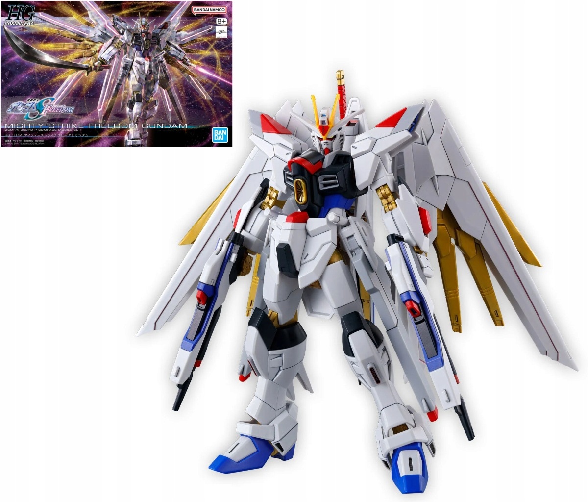 Bandai Model Kit Gundam Hg 1/144 Mighty Strike Freedom Gundam