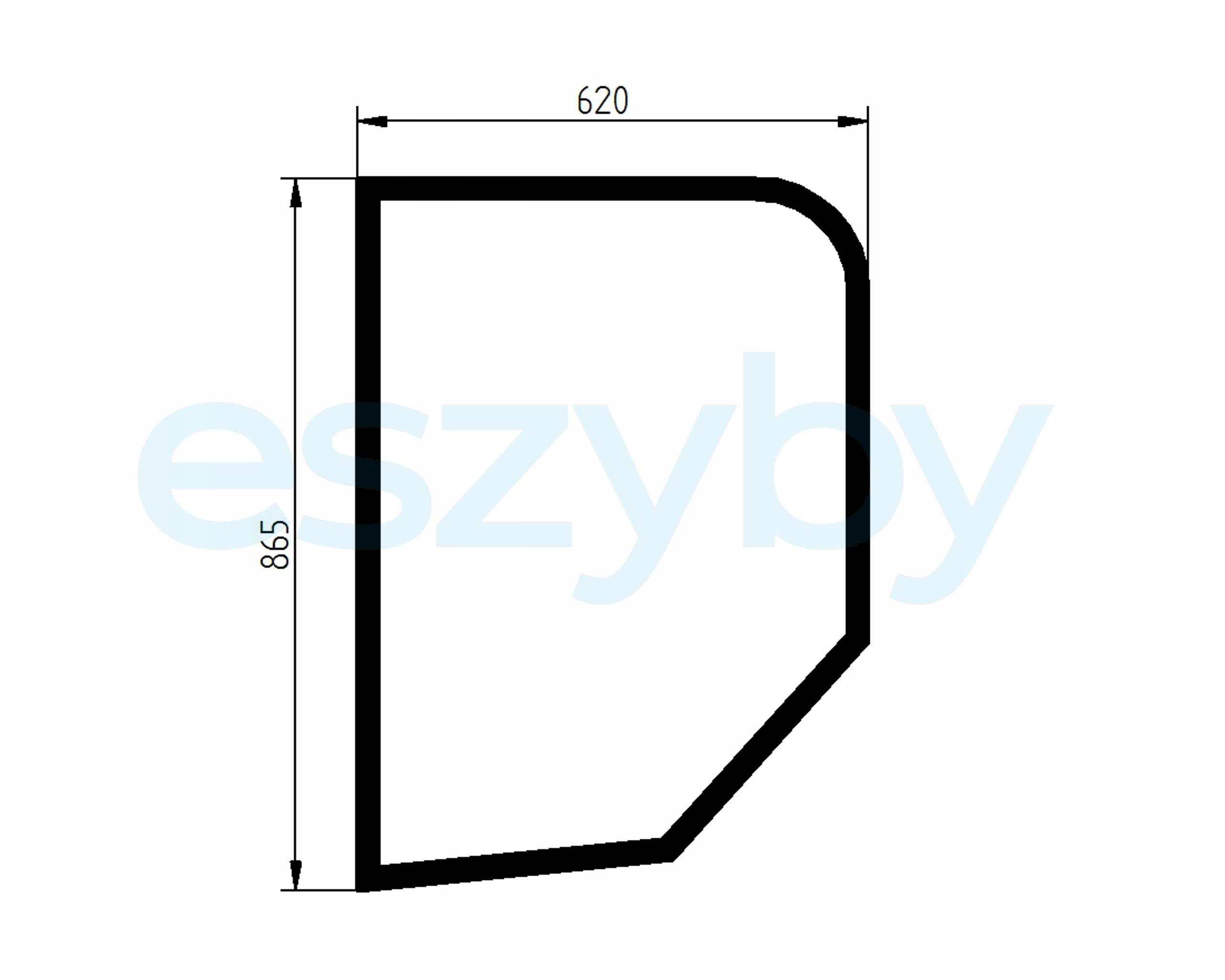 sklo bagr Cat 307E 308E boční levé