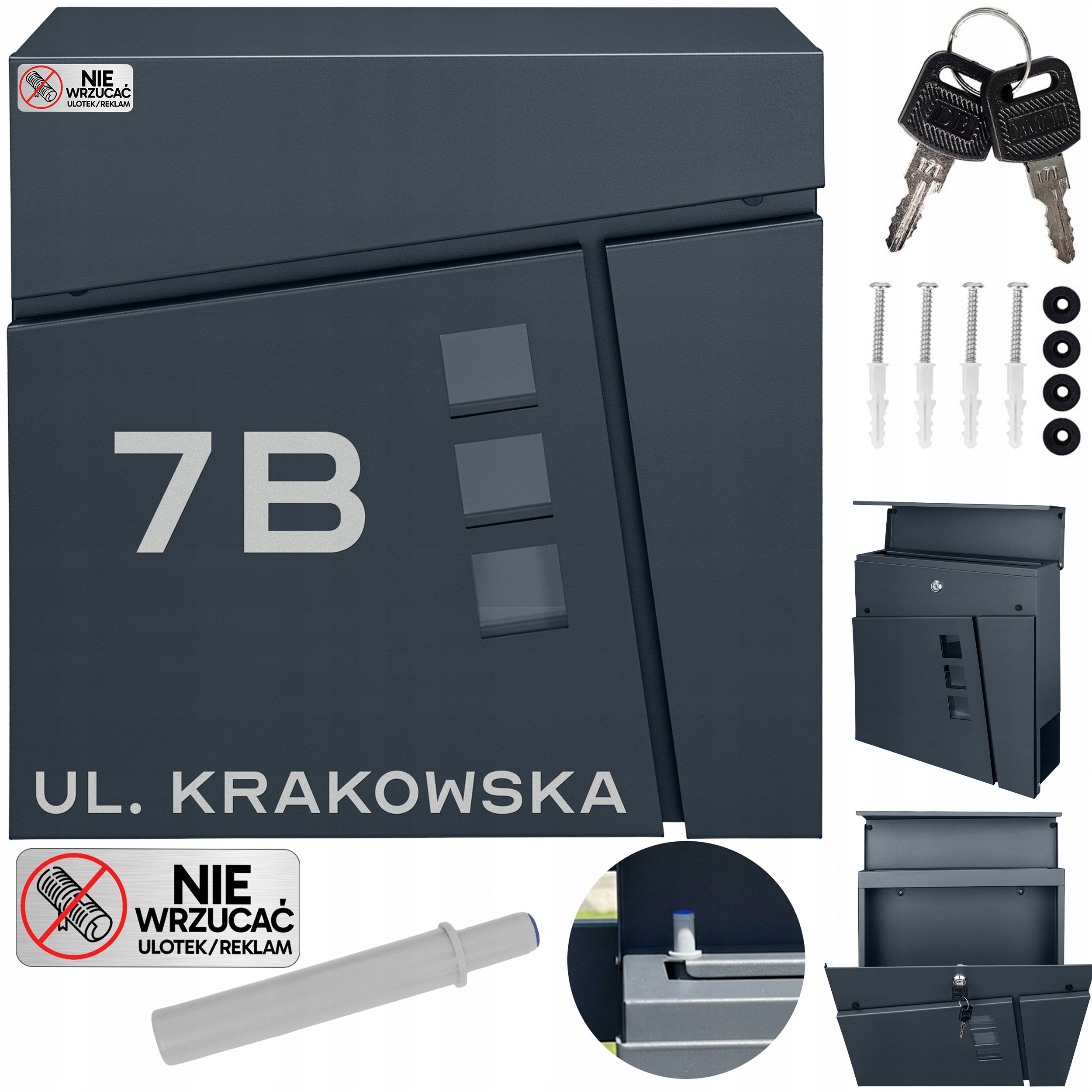 Poštovní Schránka Na Dopisy Adresní Číslo Domu Držák Tiché Zavírání S Adresou