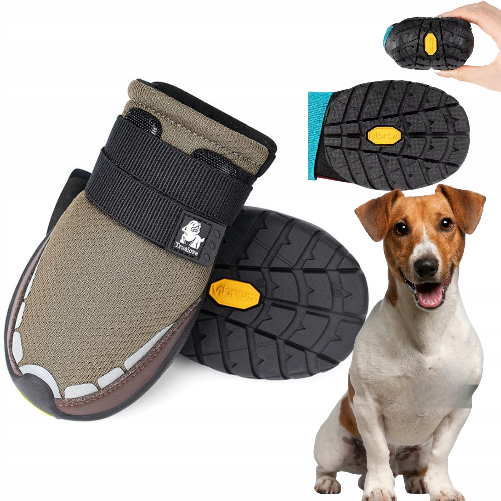 Levně Boty Pro Psa Truelove On Track Podrážka Vibram Xxs (2 ks) 4,4 cm Hnědá