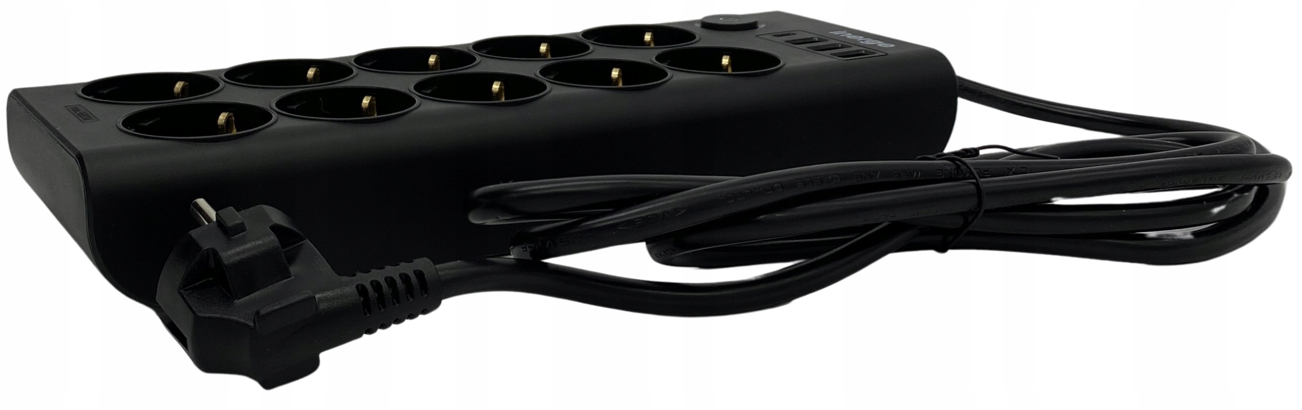 PRZEDŁUŻACZ LISTWA ZASILAJĄCA 10 GNIAZD 2m 4x ŁADOWARKA USB 3x1,5MM² LED Typ listwowy