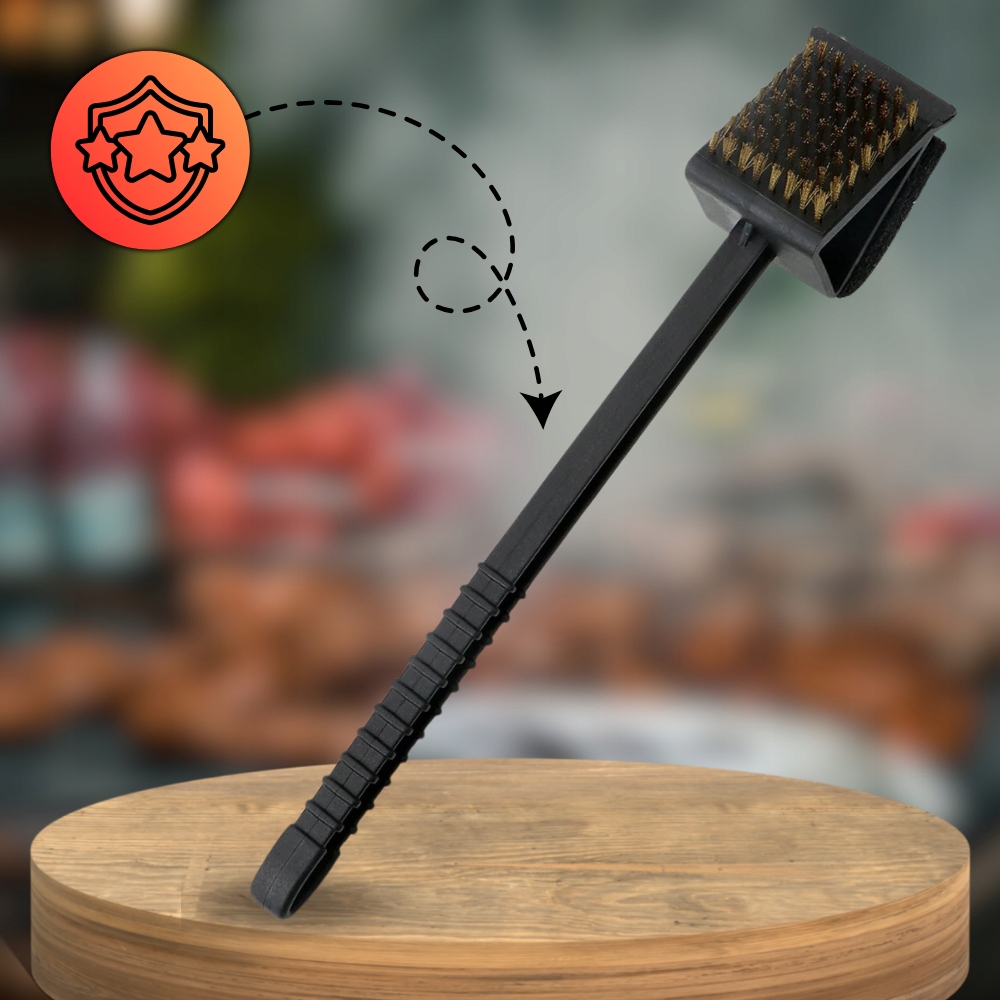 Szczotka 3w1 druciana do czyszczenia grilla z miedzianym drutem i gąbką Rodzaj druciana