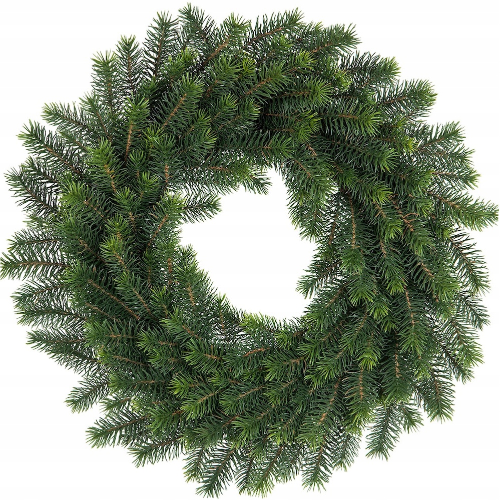 Veniec Na Dvere Svetelný Zelený Smrek Veľký 70 cm Dekorácia Okno Stôl