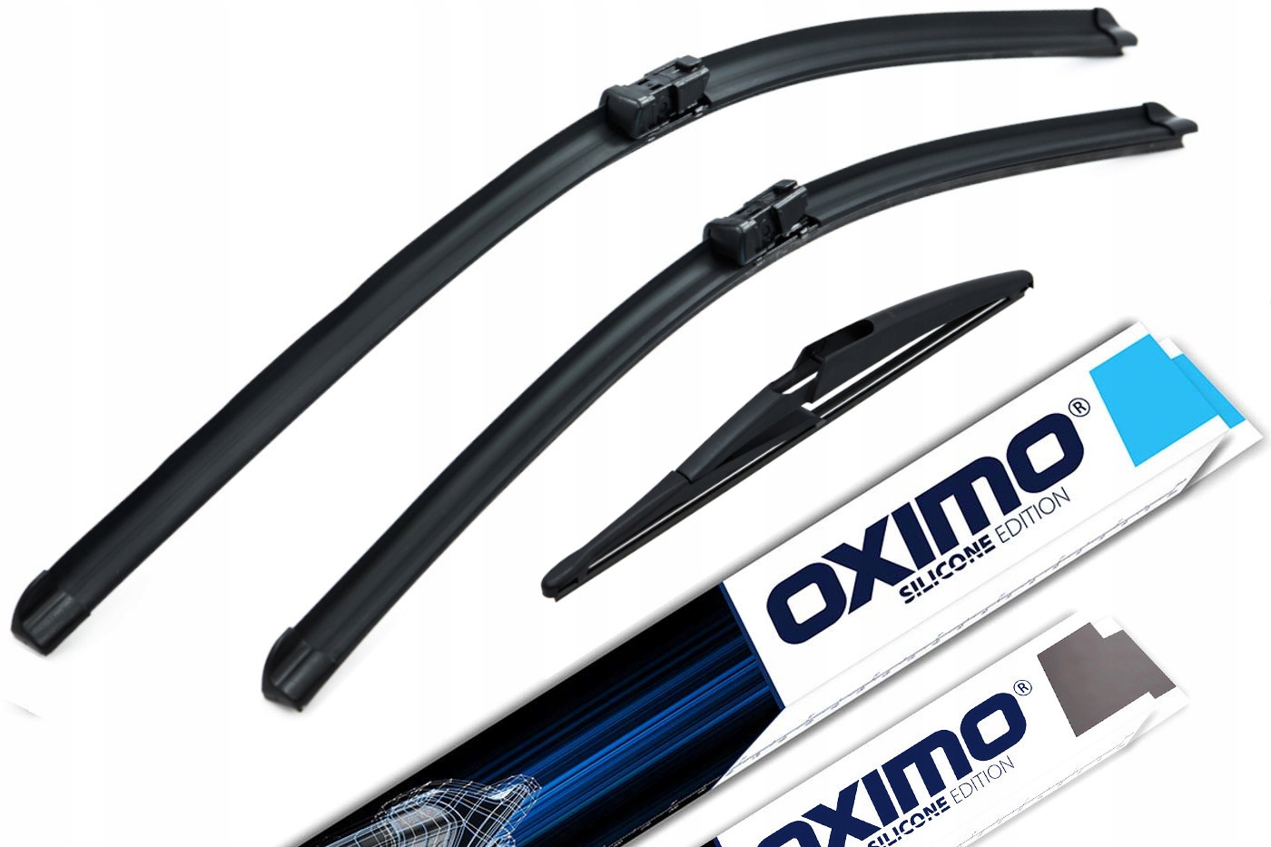 

Wycieraczki Oximo Fiat 500 hatchback 10.2007- +tył