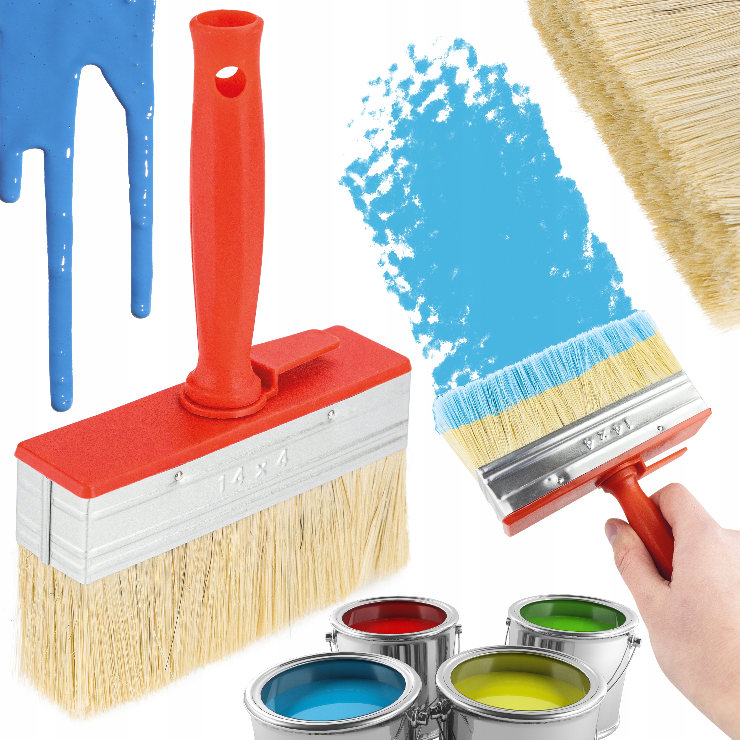 

Pędzel Do Malowania Tapetówka 14 cm Ławkowiec