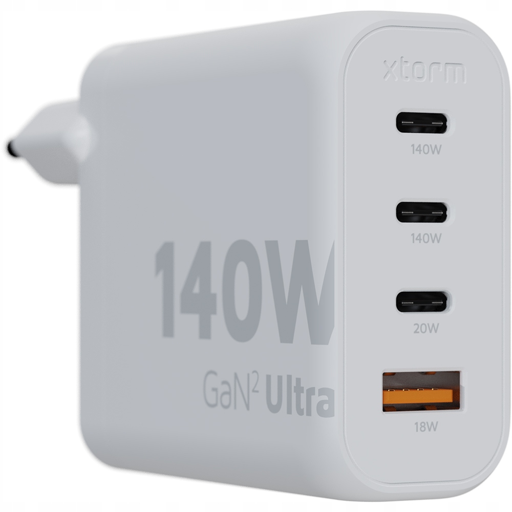 Nabíjačka XTorm 140W 3x Usb-c, Usb-a Qc Pd, rýchla, kompaktná, výkonná